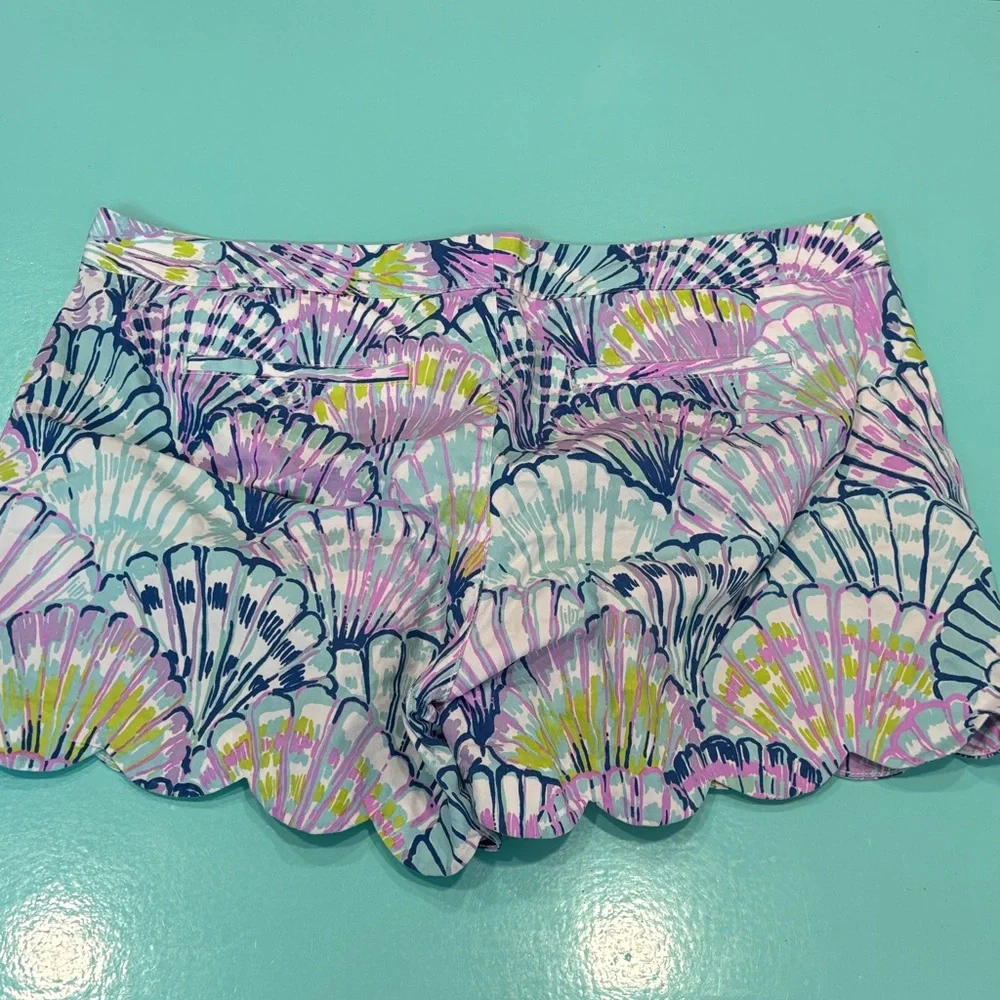 🐚 Lilly Pulitzer Pastel Seashell Oh Shelli Buttercup Shorts 🐚 - Picture 5 of 5